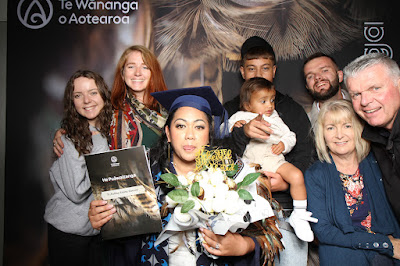Booth photo from the TWoA Tainui 2025 Graduations (Ceremony 3 @ 10am) held at Claudelands Event Centre in Hamilton, Waikato, New Zealand on Wednesday, 30 April, 2025. Photography by InstaBooth / KeyImagery Photography. Copyright: © 2025 Te Wānanga o Aotearoa.