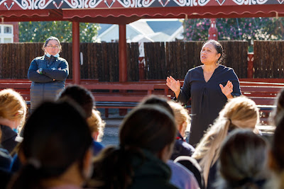 Photo from the Waikato Diocesan Year 11 Camp held at Tūrangawaewae Marae, Ngaruawahia, Waikato, New Zealand. Taken: Thursday, 5 May 2022. Photography: Mike Walen / KeyImagery Photography. Copyright: © Waikato Diocesan School for Girls.