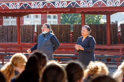 Photo from the Waikato Diocesan Year 11 Camp held at Tūrangawaewae Marae, Ngaruawahia, Waikato, New Zealand. Taken: Thursday, 5 May 2022. Photography: Mike Walen / KeyImagery Photography. Copyright: © Waikato Diocesan School for Girls.