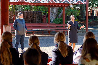Photo from the Waikato Diocesan Year 11 Camp held at Tūrangawaewae Marae, Ngaruawahia, Waikato, New Zealand. Taken: Thursday, 5 May 2022. Photography: Mike Walen / KeyImagery Photography. Copyright: © Waikato Diocesan School for Girls.