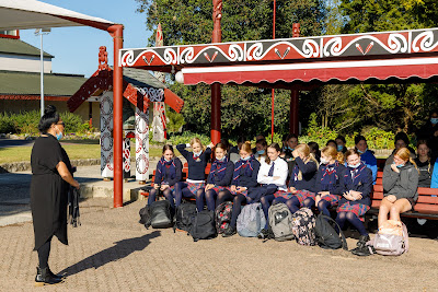 Photo from the Waikato Diocesan Year 11 Camp held at Tūrangawaewae Marae, Ngaruawahia, Waikato, New Zealand. Taken: Thursday, 5 May 2022. Photography: Mike Walen / KeyImagery Photography. Copyright: © Waikato Diocesan School for Girls.