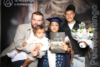 Booth photo from the TWoA Tainui 2025 Graduations (Ceremony 3 @ 10am) held at Claudelands Event Centre in Hamilton, Waikato, New Zealand on Wednesday, 30 April, 2025. Photography by InstaBooth / KeyImagery Photography. Copyright: © 2025 Te Wānanga o Aotearoa.