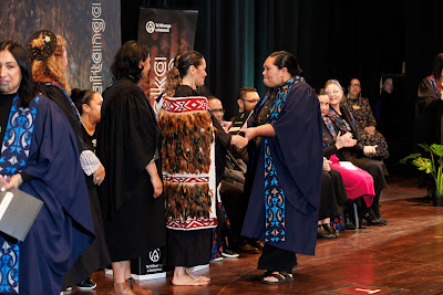 Photo from the TWoA Tāmaki Makaurau 2023 Graduations (Ceremony 4 @ 10am), held at the Due Drop Events Centre, Manukau, Auckland, New Zealand on Thursday, 8 June, 2023. Photo: Mike Walen / KeyImagery Photography. Copyright: © Te Wānanga o Aotearoa.