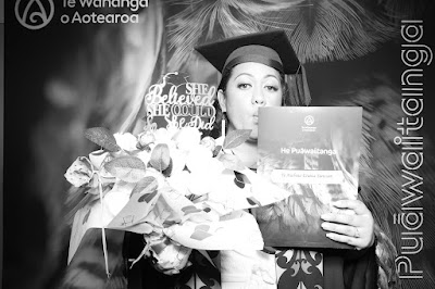 Booth photo from the TWoA Tainui 2025 Graduations (Ceremony 3 @ 10am) held at Claudelands Event Centre in Hamilton, Waikato, New Zealand on Wednesday, 30 April, 2025. Photography by InstaBooth / KeyImagery Photography. Copyright: © 2025 Te Wānanga o Aotearoa.