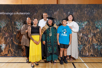 Studio photo from the TWoA Tainui 2023 Graduations (Ceremony 3 - Thursday Morning), held at Hamilton Boys High School, Hamilton, Waikato, New Zealand on Thursday, 20 April, 2023. Photo: Mike Walen / KeyImagery Photography. Copyright: © Te Wānanga o Aotearoa.