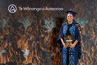 Studio photo from the TWoA Tainui 2023 Graduations (Ceremony 3 - Thursday Morning), held at Hamilton Boys High School, Hamilton, Waikato, New Zealand on Thursday, 20 April, 2023. Photo: Mike Walen / KeyImagery Photography. Copyright: © Te Wānanga o Aotearoa.