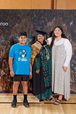 Studio photo from the TWoA Tainui 2023 Graduations (Ceremony 3 - Thursday Morning), held at Hamilton Boys High School, Hamilton, Waikato, New Zealand on Thursday, 20 April, 2023. Photo: Mike Walen / KeyImagery Photography. Copyright: © Te Wānanga o Aotearoa.