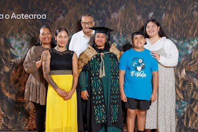 Studio photo from the TWoA Tainui 2023 Graduations (Ceremony 3 - Thursday Morning), held at Hamilton Boys High School, Hamilton, Waikato, New Zealand on Thursday, 20 April, 2023. Photo: Mike Walen / KeyImagery Photography. Copyright: © Te Wānanga o Aotearoa.