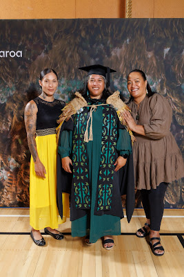 Studio photo from the TWoA Tainui 2023 Graduations (Ceremony 3 - Thursday Morning), held at Hamilton Boys High School, Hamilton, Waikato, New Zealand on Thursday, 20 April, 2023. Photo: Mike Walen / KeyImagery Photography. Copyright: © Te Wānanga o Aotearoa.
