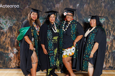 Studio photo from the TWoA Tainui 2023 Graduations (Ceremony 3 - Thursday Morning), held at Hamilton Boys High School, Hamilton, Waikato, New Zealand on Thursday, 20 April, 2023. Photo: Mike Walen / KeyImagery Photography. Copyright: © Te Wānanga o Aotearoa.