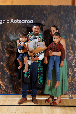 Studio photo from the TWoA Tainui 2023 Graduations (Ceremony 3 - Thursday Morning), held at Hamilton Boys High School, Hamilton, Waikato, New Zealand on Thursday, 20 April, 2023. Photo: Mike Walen / KeyImagery Photography. Copyright: © Te Wānanga o Aotearoa.