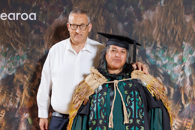 Studio photo from the TWoA Tainui 2023 Graduations (Ceremony 3 - Thursday Morning), held at Hamilton Boys High School, Hamilton, Waikato, New Zealand on Thursday, 20 April, 2023. Photo: Mike Walen / KeyImagery Photography. Copyright: © Te Wānanga o Aotearoa.