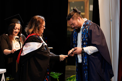 Photo from the TWoA Tāmaki Makaurau 2023 Graduations (Ceremony 1 @ 10am), held at the Due Drop Events Centre, Manukau, Auckland, New Zealand on Wednesday, 7 June, 2023. Photo: Mike Walen / KeyImagery Photography. Copyright: © Te Wānanga o Aotearoa.