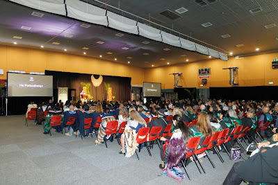 Ceremony photo from the TWoA Tainui 2023 Graduations (Ceremony 3 - Thursday Morning), held at Hamilton Boys High School, Hamilton, Waikato, New Zealand on Thursday, 20 April, 2023. Photo: Mike Walen / KeyImagery Photography. Copyright: © Te Wānanga o Aotearoa.