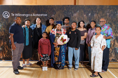 Studio photo from the TWoA Tainui 2023 Graduations (Ceremony 3 - Thursday Morning), held at Hamilton Boys High School, Hamilton, Waikato, New Zealand on Thursday, 20 April, 2023. Photo: Mike Walen / KeyImagery Photography. Copyright: © Te Wānanga o Aotearoa.