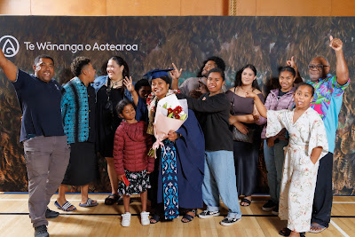 Studio photo from the TWoA Tainui 2023 Graduations (Ceremony 3 - Thursday Morning), held at Hamilton Boys High School, Hamilton, Waikato, New Zealand on Thursday, 20 April, 2023. Photo: Mike Walen / KeyImagery Photography. Copyright: © Te Wānanga o Aotearoa.
