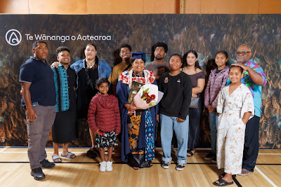 Studio photo from the TWoA Tainui 2023 Graduations (Ceremony 3 - Thursday Morning), held at Hamilton Boys High School, Hamilton, Waikato, New Zealand on Thursday, 20 April, 2023. Photo: Mike Walen / KeyImagery Photography. Copyright: © Te Wānanga o Aotearoa.