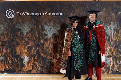Studio photo from the TWoA Tainui 2023 Graduations (Ceremony 3 - Thursday Morning), held at Hamilton Boys High School, Hamilton, Waikato, New Zealand on Thursday, 20 April, 2023. Photo: Mike Walen / KeyImagery Photography. Copyright: © Te Wānanga o Aotearoa.