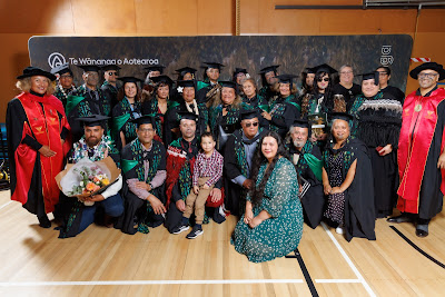 Studio photo from the TWoA Tainui 2023 Graduations (Ceremony 3 - Thursday Morning), held at Hamilton Boys High School, Hamilton, Waikato, New Zealand on Thursday, 20 April, 2023. Photo: Mike Walen / KeyImagery Photography. Copyright: © Te Wānanga o Aotearoa.