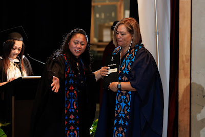 Photo from the TWoA Tāmaki Makaurau 2023 Graduations (Ceremony 1 @ 10am), held at the Due Drop Events Centre, Manukau, Auckland, New Zealand on Wednesday, 7 June, 2023. Photo: Mike Walen / KeyImagery Photography. Copyright: © Te Wānanga o Aotearoa.