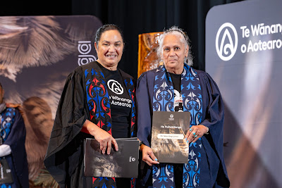 Photo from the TWoA Whirikoka 2024 Graduation (Gisborne), held at the War Memorial Theatre, Gisborne, East Coast, New Zealand on Wednesday, 16 April, 2025. Photo by Alick Saunders for KeyImagery Photography. Copyright: © 2025 Te Wānanga o Aotearoa.