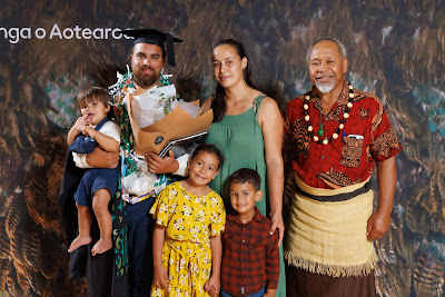 Studio photo from the TWoA Tainui 2023 Graduations (Ceremony 3 - Thursday Morning), held at Hamilton Boys High School, Hamilton, Waikato, New Zealand on Thursday, 20 April, 2023. Photo: Mike Walen / KeyImagery Photography. Copyright: © Te Wānanga o Aotearoa.