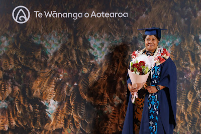 Studio photo from the TWoA Tainui 2023 Graduations (Ceremony 3 - Thursday Morning), held at Hamilton Boys High School, Hamilton, Waikato, New Zealand on Thursday, 20 April, 2023. Photo: Mike Walen / KeyImagery Photography. Copyright: © Te Wānanga o Aotearoa.