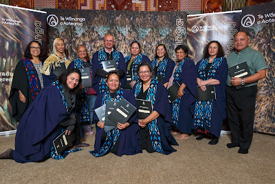 Photo from the TWoA Waiariki 2023 Graduations (Kawerau), held at  Rautahi Marae, Kawerau, Bay of Plenty, New Zealand on Friday, 2 June, 2023. Photo: Alick Saunders for KeyImagery Photography. Copyright: © Te Wānanga o Aotearoa.