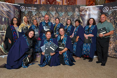 Photo from the TWoA Waiariki 2023 Graduations (Kawerau), held at  Rautahi Marae, Kawerau, Bay of Plenty, New Zealand on Friday, 2 June, 2023. Photo: Alick Saunders for KeyImagery Photography. Copyright: © Te Wānanga o Aotearoa.