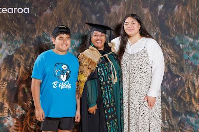 Studio photo from the TWoA Tainui 2023 Graduations (Ceremony 3 - Thursday Morning), held at Hamilton Boys High School, Hamilton, Waikato, New Zealand on Thursday, 20 April, 2023. Photo: Mike Walen / KeyImagery Photography. Copyright: © Te Wānanga o Aotearoa.