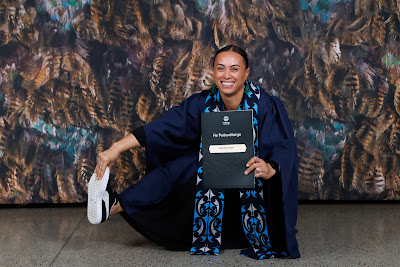 Photo from the TWoA Tāmaki Makaurau 2023 Graduations (Ceremony 5 @ 3pm), held at the Due Drop Events Centre, Manukau, Auckland, New Zealand on Thursday, 8 June, 2023. Photo: Mike Walen / KeyImagery Photography. Copyright: © Te Wānanga o Aotearoa.