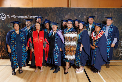 Studio photo from the TWoA Tainui 2023 Graduations (Ceremony 3 - Thursday Morning), held at Hamilton Boys High School, Hamilton, Waikato, New Zealand on Thursday, 20 April, 2023. Photo: Mike Walen / KeyImagery Photography. Copyright: © Te Wānanga o Aotearoa.