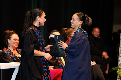 Photo from the TWoA Tāmaki Makaurau 2023 Graduations (Ceremony 5 @ 3pm), held at the Due Drop Events Centre, Manukau, Auckland, New Zealand on Thursday, 8 June, 2023. Photo: Mike Walen / KeyImagery Photography. Copyright: © Te Wānanga o Aotearoa.