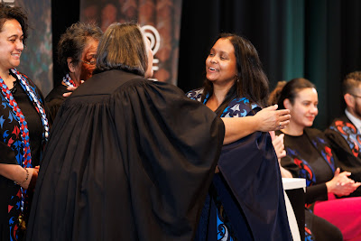 Photo from the TWoA Tāmaki Makaurau 2023 Graduations (Ceremony 5 @ 3pm), held at the Due Drop Events Centre, Manukau, Auckland, New Zealand on Thursday, 8 June, 2023. Photo: Mike Walen / KeyImagery Photography. Copyright: © Te Wānanga o Aotearoa.