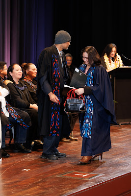 Photo from the TWoA Tāmaki Makaurau 2023 Graduations (Ceremony 3 @ 8pm), held at the Due Drop Events Centre, Manukau, Auckland, New Zealand on Wednesday, 7 June, 2023. Photo: Mike Walen / KeyImagery Photography. Copyright: © Te Wānanga o Aotearoa.