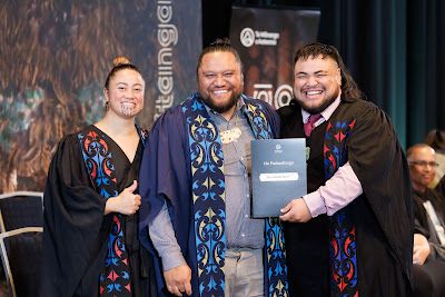 Photo from the TWoA Tāmaki Makaurau 2023 Graduations (Ceremony 6 @ 8pm), held at the Due Drop Events Centre, Manukau, Auckland, New Zealand on Thursday, 8 June, 2023. Photo: Mike Walen / KeyImagery Photography. Copyright: © Te Wānanga o Aotearoa.