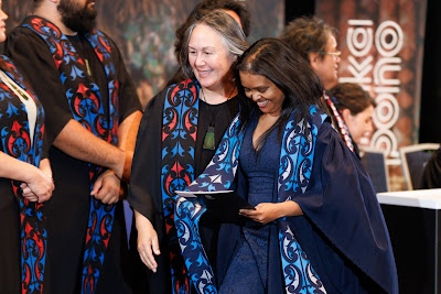 Photo from the TWoA Tāmaki Makaurau 2023 Graduations (Ceremony 5 @ 3pm), held at the Due Drop Events Centre, Manukau, Auckland, New Zealand on Thursday, 8 June, 2023. Photo: Mike Walen / KeyImagery Photography. Copyright: © Te Wānanga o Aotearoa.