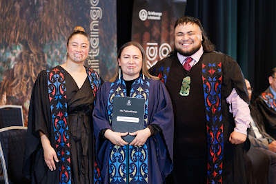 Photo from the TWoA Tāmaki Makaurau 2023 Graduations (Ceremony 6 @ 8pm), held at the Due Drop Events Centre, Manukau, Auckland, New Zealand on Thursday, 8 June, 2023. Photo: Mike Walen / KeyImagery Photography. Copyright: © Te Wānanga o Aotearoa.
