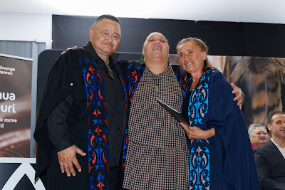 Photo from the TWoA Te Tai Tokerau (Kaitaia) 2025 Graduation held at Te Kura Kaupapa Maori o Pukemiro in Kaitaia, Northland, New Zealand on Monday, 14 April, 2025. Photo by Mike Walen / KeyImagery Photography. Copyright: © 2025 Te Wānanga o Aotearoa.