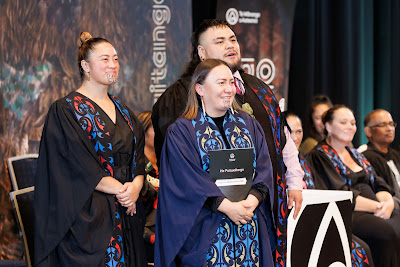 Photo from the TWoA Tāmaki Makaurau 2023 Graduations (Ceremony 6 @ 8pm), held at the Due Drop Events Centre, Manukau, Auckland, New Zealand on Thursday, 8 June, 2023. Photo: Mike Walen / KeyImagery Photography. Copyright: © Te Wānanga o Aotearoa.