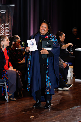 Photo from the TWoA Tāmaki Makaurau 2023 Graduations (Ceremony 1 @ 10am), held at the Due Drop Events Centre, Manukau, Auckland, New Zealand on Wednesday, 7 June, 2023. Photo: Mike Walen / KeyImagery Photography. Copyright: © Te Wānanga o Aotearoa.