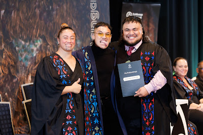 Photo from the TWoA Tāmaki Makaurau 2023 Graduations (Ceremony 6 @ 8pm), held at the Due Drop Events Centre, Manukau, Auckland, New Zealand on Thursday, 8 June, 2023. Photo: Mike Walen / KeyImagery Photography. Copyright: © Te Wānanga o Aotearoa.