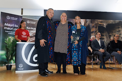 Photo from the TWoA Te Tai Tokerau (Kaitaia) 2025 Graduation held at Te Kura Kaupapa Maori o Pukemiro in Kaitaia, Northland, New Zealand on Monday, 14 April, 2025. Photo by Mike Walen / KeyImagery Photography. Copyright: © 2025 Te Wānanga o Aotearoa.