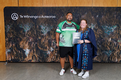 Photo from the TWoA Tāmaki Makaurau 2023 Graduations (Ceremony 6 @ 8pm), held at the Due Drop Events Centre, Manukau, Auckland, New Zealand on Thursday, 8 June, 2023. Photo: Mike Walen / KeyImagery Photography. Copyright: © Te Wānanga o Aotearoa.
