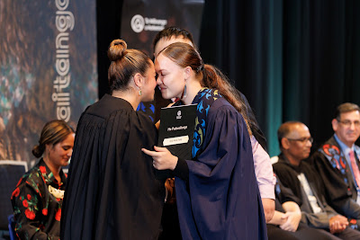 Photo from the TWoA Tāmaki Makaurau 2023 Graduations (Ceremony 6 @ 8pm), held at the Due Drop Events Centre, Manukau, Auckland, New Zealand on Thursday, 8 June, 2023. Photo: Mike Walen / KeyImagery Photography. Copyright: © Te Wānanga o Aotearoa.