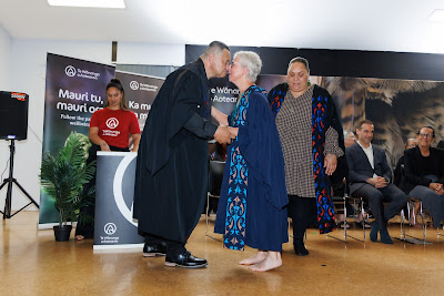 Photo from the TWoA Te Tai Tokerau (Kaitaia) 2025 Graduation held at Te Kura Kaupapa Maori o Pukemiro in Kaitaia, Northland, New Zealand on Monday, 14 April, 2025. Photo by Mike Walen / KeyImagery Photography. Copyright: © 2025 Te Wānanga o Aotearoa.