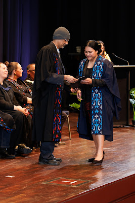 Photo from the TWoA Tāmaki Makaurau 2023 Graduations (Ceremony 3 @ 8pm), held at the Due Drop Events Centre, Manukau, Auckland, New Zealand on Wednesday, 7 June, 2023. Photo: Mike Walen / KeyImagery Photography. Copyright: © Te Wānanga o Aotearoa.