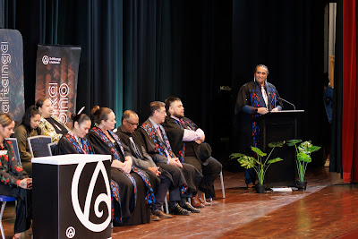 Photo from the TWoA Tāmaki Makaurau 2023 Graduations (Ceremony 6 @ 8pm), held at the Due Drop Events Centre, Manukau, Auckland, New Zealand on Thursday, 8 June, 2023. Photo: Mike Walen / KeyImagery Photography. Copyright: © Te Wānanga o Aotearoa.