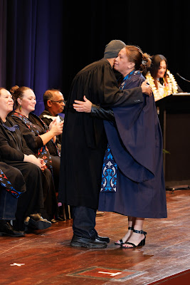 Photo from the TWoA Tāmaki Makaurau 2023 Graduations (Ceremony 3 @ 8pm), held at the Due Drop Events Centre, Manukau, Auckland, New Zealand on Wednesday, 7 June, 2023. Photo: Mike Walen / KeyImagery Photography. Copyright: © Te Wānanga o Aotearoa.