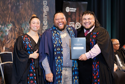 Photo from the TWoA Tāmaki Makaurau 2023 Graduations (Ceremony 6 @ 8pm), held at the Due Drop Events Centre, Manukau, Auckland, New Zealand on Thursday, 8 June, 2023. Photo: Mike Walen / KeyImagery Photography. Copyright: © Te Wānanga o Aotearoa.